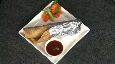 Stuffed Chapati Egg Roll