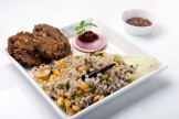 CORN AND BARLEY TEMPERED RICE WITH FLAX SEEDS VADA