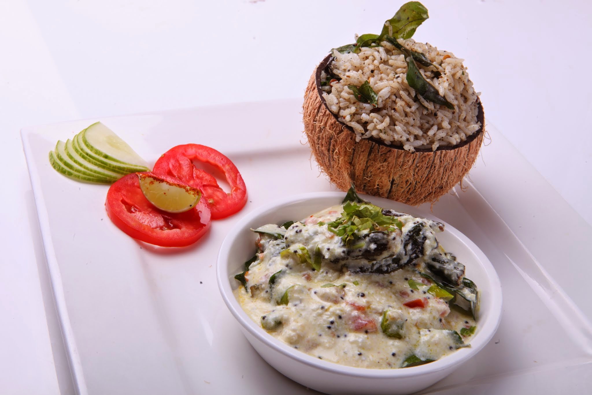 Samba Rice And Vendakai Thyir Pachadi