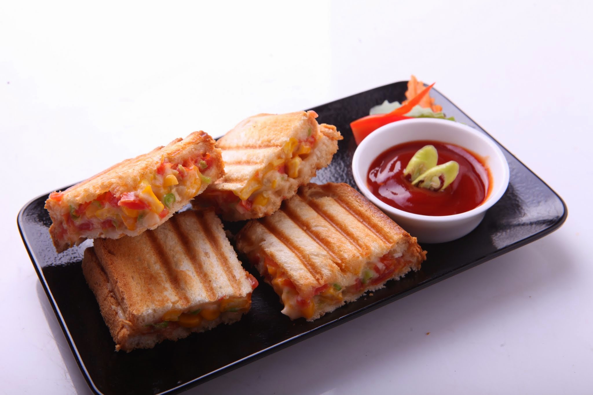 Corn Tomato Cheese Sandwich