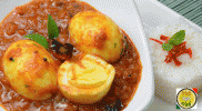 Simple Egg Curry with Pressure Cooked Onion Tomato Gravy