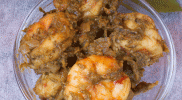 Prawns - Shrimp cooked in sour greens gongura 