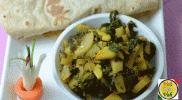 Potato Spinach and Radish Curry