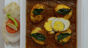 Eggs in Spicy Chettinad Masala