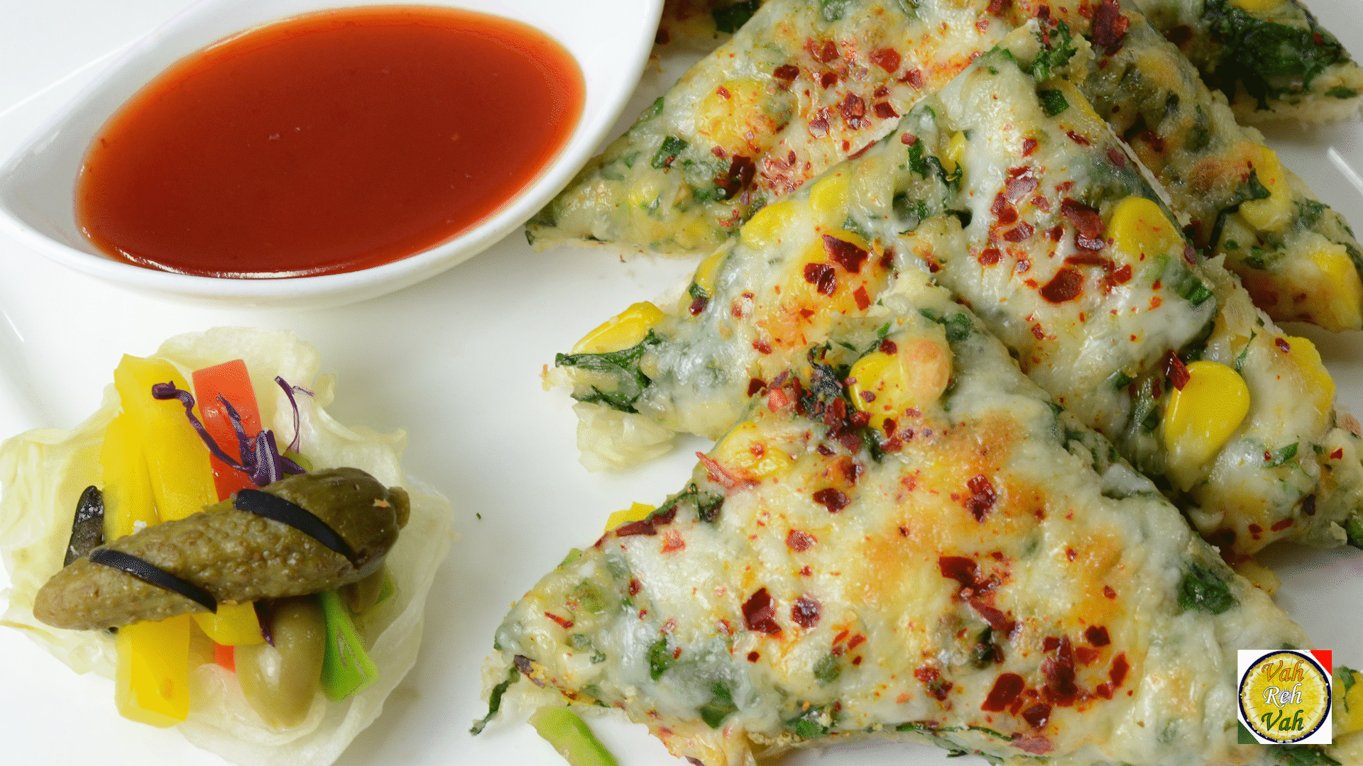 Corn Spinach Cheese Toast